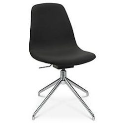 Konferenzsessel Topstar Sitness Life 1.1, dreh-/sitzhöhenverstellbar, ohne Armlehnen, B 460 x T 390 x H 480-510 mm, 4-Fussgestell, Stahl verchromt & Stoff, schwarz