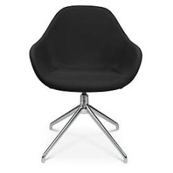 Konferenzsessel Topstar Sitness Life 2.0, dreh-/sitzhöhenverstellbar, Armlehnen, B 450 x T 390 x H 520-550 mm, 4-Fussgestell, Stahl verchromt & Stoff, schwarz