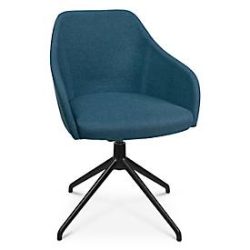 Konferenzsessel Topstar Sitness Life 2.1, dreh-/sitzhöhenverstellbar, Armlehnen, B 350-480 x T 460 x H 460-490 mm, 4-Fussgestell, Alu schwarz-matt & Stoff, petrol