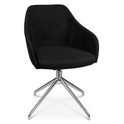 Konferenzsessel Topstar Sitness Life 2.1, dreh-/sitzhöhenverstellbar, Armlehnen, B 350-480 x T 460 x H 490-520 mm, 4-Fussgestell, Stahl verchromt & Stoff, schwarz