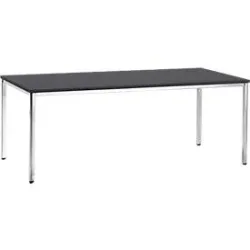 Konferenztisch, 2000 x 800 mm, schwarz