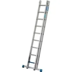 Krause zweitlg. Schiebeleiter, 2 x 9 Sprossen, TRBS 2121 2-konform, Trigon-Traverse