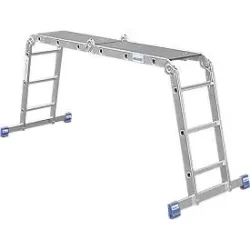 KRAUSE® STABILO Gelenkleiter Universal, inkl. Stand-Plattform, Gesamtlänge 3,55 m