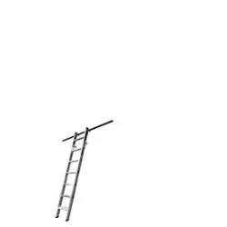 KRAUSE® STABILO Stufen-Regalleiter mit Haken für Rundrohr, Standhöhe 0,90 m