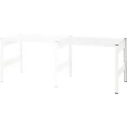 Kreativ-Tisch ORDO Professional, Anbautisch, multifunktional, herausnehmbare Schreibfläche, mobil, B 1010 x T 635 x H 825 mm, Stahl, verkehrsweiss RAL 9016