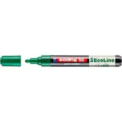 Lackmarker Edding 50 EcoLine, Schreibfarbe Grün, Rundspitze, Strichstärke 2-3 mm, mit Kappe, wasserbasiert, nachfüllbar, 1 Stück