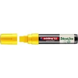 Lackmarker Edding 52 EcoLine, Schreibfarbe Gelb, Keilspitze, Strichstärke 4-15 mm, mit Kappe, wasserbasiert, nachfüllbar, 5 Stück