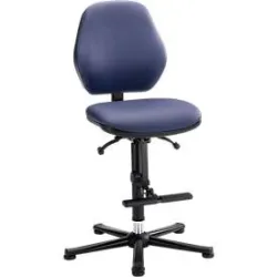 Labordrehstuhl LEANOS 9131, Kunstleder, blau