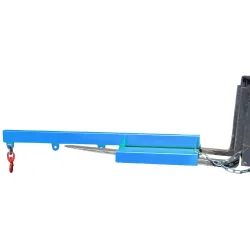 Bauer® Kranarm Modell 1, starre Ausführung, 3 Hakenpositionen, Grundlänge 1.600 mm, TK 1.000 kg, lichtblau