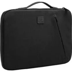 Laptophülle Exacompta Business, für Laptops 13-14'', gepolstert, Griff & Reissverschlussfach, B 370 x T 25 x H 280 mm, Post-Consumer-Polyester, schwarz