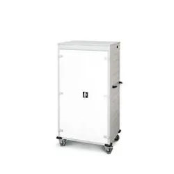Laptopwagen mit Ladefunktion, 2-Punkt-Verriegelung, CH-Stecker, Feststellbremse, 26 Fächer, B 920 x T 500 x H 1540, weiss