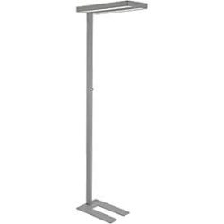 LED-Stehleuchte MAULjuvis, dimmbar, Bewegungs- und Tageslichtsensor, weissaluminium RAL 9006