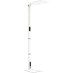 LED Stehleuchte STARIS, 80 W, 10070 lm, 3000 - 6000 K, dimmbar, direkt/indirekt leuchtend, für Bildschirmarbeitsplätze, Tageslichtsensor, 3 Steckdosen, weiss