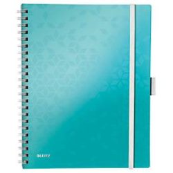LEITZ Notizbuch WOW Be Mobile 4645, DIN A4, kariert, eisblau