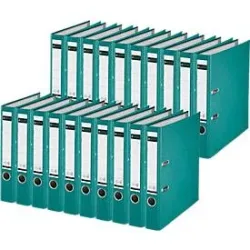 LEITZ® Ordner 1015, DIN A4, Rückenbreite 52 mm, 20 Stück, türkis
