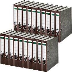 LEITZ® Ordner 1050, DIN A4, Rückenbreite 52 mm, 20 Stück, braun