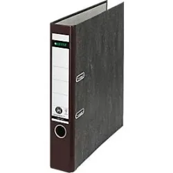 Leitz 180° Ordner A4 52 mm Braun 2 Ringe 1050 Pappkarton Wolkenmarmor Hochformat