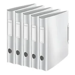 LEITZ® Ordner Active Style, DIN A4, Rückenbreite 65 mm, 5 Stück, arktik weiss