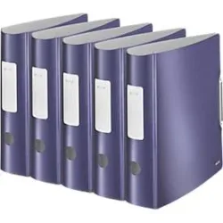 LEITZ® Ordner Active Style, DIN A4, Rückenbreite 82 mm, 5 Stück, titan blau