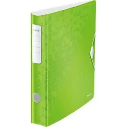 LEITZ® Ordner Active WOW, DIN A4, Rückenbreite 65 mm, 5 Stück, grün