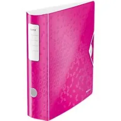 LEITZ® Ordner Active WOW, DIN A4, Rückenbreite 82 mm, 5 Stück, pink