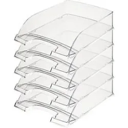 LEITZ® Ablagekorb Standard 5226, Kunststoff, 5 Stück, glasklar