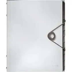 LEITZ® Dokumentenmappe Solid, DIN A4, 3 Schutzkappen, 12 Fächer, PP,weiss