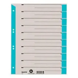 LEITZ® Trennblätter A4 1652, zur freien Verwendung, 100 Stück, hellblau