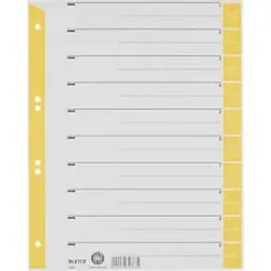 LEITZ® Trennblätter A4 1652, zur freien Verwendung, 25 Stück, gelb
