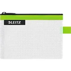 Leitz WOW Traveller Zip-Beutel, wasserabweisend, durchsichtiges Material, Grösse S, grün