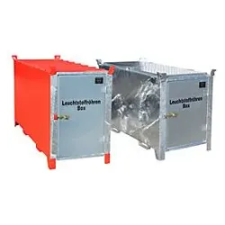 Leuchtstoffröhrenbox BAUER SL 150, Stahlblech, unterfahrbar, abschliessbar, Tür verzinkt, B 1700 x T 770 x H 1125 mm, grün