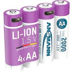 Ansmann USB-C® Akku Li-Ion 2000 mAh 1.5 V 4 St.