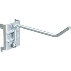 Lochwandhaken WFI, schräg, für Lochplatten mit Lochgrösse 9 x 9 mm & Lochabstand 38 m, L 100 mm, Stahl, 5 Stück