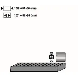 Lochblecheinsatz Standard für asecos Sicherheitsschränke der Q30, Q90 und S90 Serie, Edelstahl 1.4016, B 1017 x T 482 x H 66 mm, bis 75 kg
