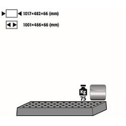 Lochblecheinsatz Standard für asecos Sicherheitsschränke der Q30, Q90 und S90 Serie, Edelstahl 1.4016, B 1017 x T 482 x H 66 mm, bis 75 kg