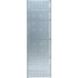 Lochblechwand für Grundregal/Anbauregal ORDO Industry, multifunktional, Quadratlochung 10-38 mm, magnethaftend, B 800 x T 1,5 x H 2000 mm, Stahl, verzinkt