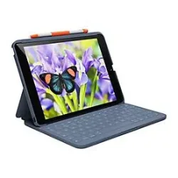 Logitech Rugged Lite - Tastatur und Foliohülle - kabellos - Bluetooth LE - Classic Blue - für Apple 10.2-inch iPad (7. Generation, 8. Generation, 9. Generation)