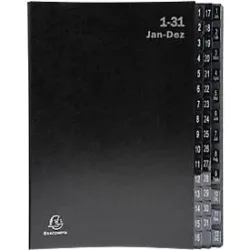 Exacompta Pultordner 57044E DIN A4 Schwarz Hartpappe
