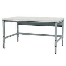 Packtisch Bedrunka+Hirth Komfort, Grundtisch, per Kurbel höhenverstellbar, bis 200 kg, MDF-HPL-Arbeitsplatte, B 1500 x T 750 mm