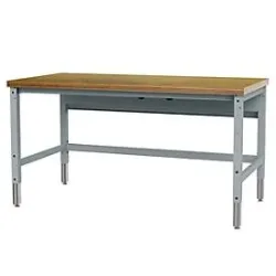 Packtisch Bedrunka+Hirth Komfort, Grundtisch, per Klemme höhenverstellbar, bis 200 kg, Buche-Multiplex-Arbeitsplatte, B 1500 x T 750 mm