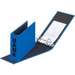PAGNA Bankordner, PP Karton, Rückenbreite 52 mm,  DIN A6 quer, blau