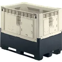 Palettenbox, klappbar, geschlossen, 1200x800x973 mm, mit 3 Kufen