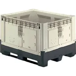 Palettenboxen mit Kufen, klappbar, 720 Liter