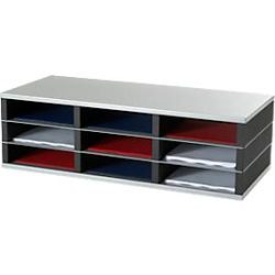 Paperflow Sortiersystem Grundeinheit Aluminium, Schwarz 75 x 32,8 x 23,2 cm