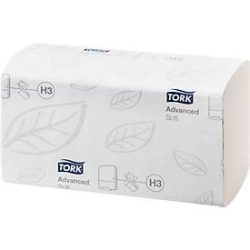 Tork Recycelte Falthandtücher V-falz Weiss 2-lagig 290163 15 Stück à 250 Blatt