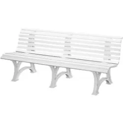 Parkbank, 4-Sitzer, L 2000 mm, weiss