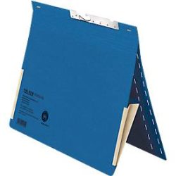 Pendelhefter Falken, Format A4, für bis zu 200 Blatt, 2 Fächer, Schlitzstanzung, Behördenheftung, Tasche, Recycling-Karton, blau, 50 Stück