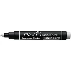 Permanentmarker Pica INSTANT-WHITE, weiss, wasserfest, 10 Stück mit Strichstärken von 1-4 mm