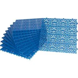 Kunststoff-Bodenfliese Yoga Easy Event, Belastbarkeit 220 t/m², 300 x 300 mm, blau (1 m²), VE 11 Stk Miltex