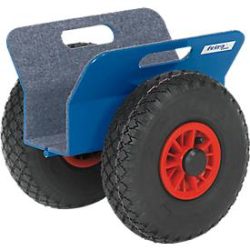 fetra® Plattenroller mit Klemmbacken, Tragkraft 250 kg, Klemmbreite 30-95 mm, Luft-Bereifung